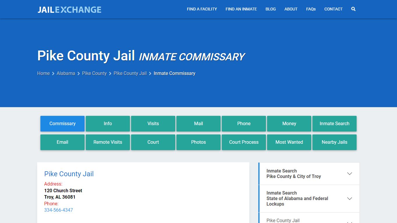 Inmate Commissary, Care Packs - Pike County Jail, AL